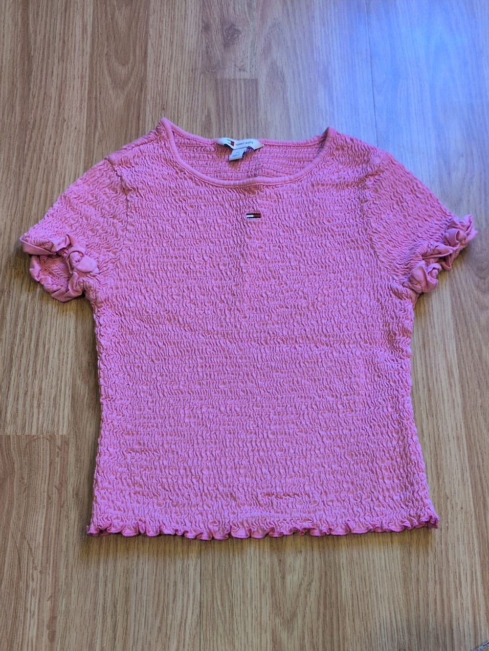 Tommy Hilfiger Pink Shirred Top Size Small